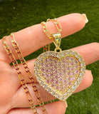 Pink Fancy Heart Necklace