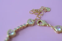 Bezel Heart Tennis Bracelet