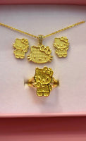 3 Piece Diamond Kitty Package Deal (Rolo Chain)
