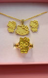 3 Piece Diamond Kitty Package Deal (Rolo Chain)