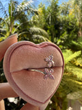 Silver Pink Blossom Ring
