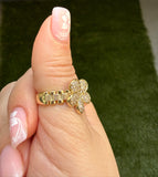 Diamond Flower Ring (White)