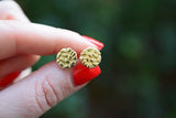 Round Nugget Stud Earrings
