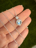 Silver Blue Heart Necklace