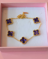 Purple Lucky Clover Bracelet