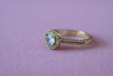 Gold Halo Ring (White)