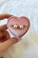 Pink Pearl Bow Studs