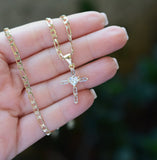 Baguette Heart Cross