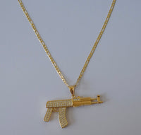 Diamond Gun Necklace