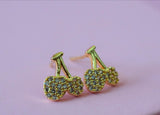 Dainty Cherry Studs