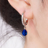 Pear Dangle Earrings (blue)