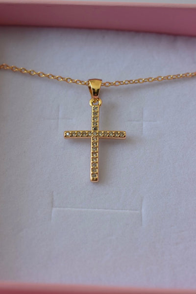Classic Diamond Cross (Rolo Chain)