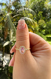 Gold Oval Halo (Pink)