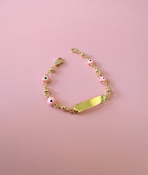 Kids Pink Eye Bracelet