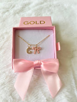 Soft Girl Bow & Initial (Rolo Chain)