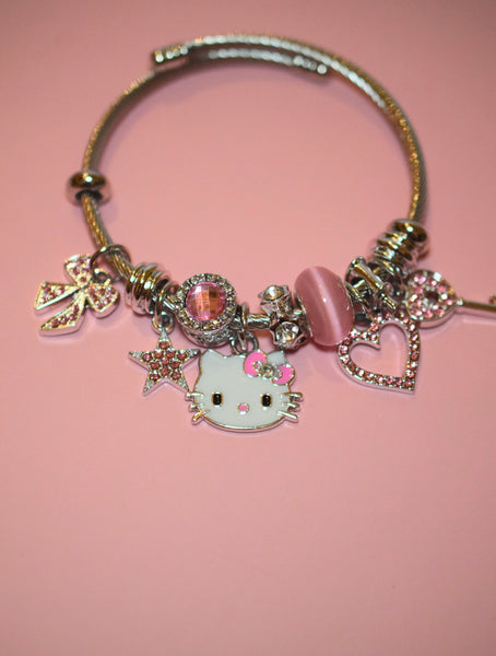 Kitty Charm Bangle