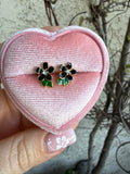 Delilah Flower Studs (black)