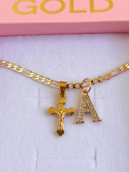 Cutesy Crucifix & Initial