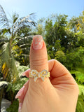 Icy Bow Ring (White)
