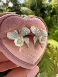 Floral Butterfly Studs