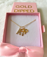 Gold Bow & Initial (Rolo Chain)
