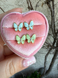 Enamel Butterfly Studs (Teal or Green)