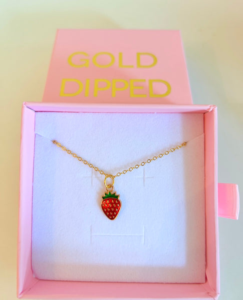 Strawberry Necklace (Rolo Chain)