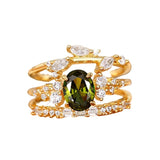 Three Piece Green Tourmaline Set
