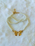 Bow Pearl Necklace