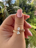 Icy Heart Bypass Ring (adjustable)