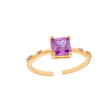 Purple Cushion Ring