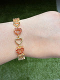 Bling Heart Bracelet (Red)