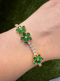 Emerald Flower Bangle