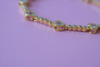 Bezel Heart Tennis Bracelet
