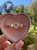 Pear Pink Heart Ring