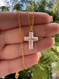 Enamel Cross (pink)