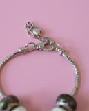 Pink Cross Charm Bracelet