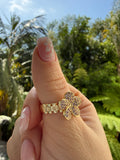 Diamond Flower Ring (Pink)