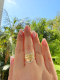 Diamond Nugget Heart Ring