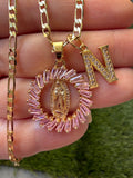 Pink Baguette Mary & Initial
