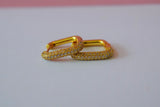 Small Square Diamond Hoops