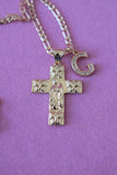 Mary Butterfly Cross With Initial