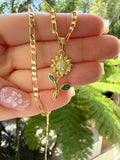 Dangling Sunflower Necklace
