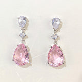 Pink Pear Shape Earrings