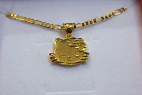 Gold Kitty (Figaro Chain)