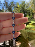 Sapphire Flower Bracelet