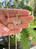 Fancy Butterfly Heart Necklace