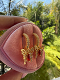 Butterfly Dangle Earrings (red)