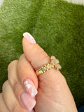 Diamond Flower Ring (Pink)