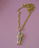 Large Tricolor Saint Jude (Thick Chain)